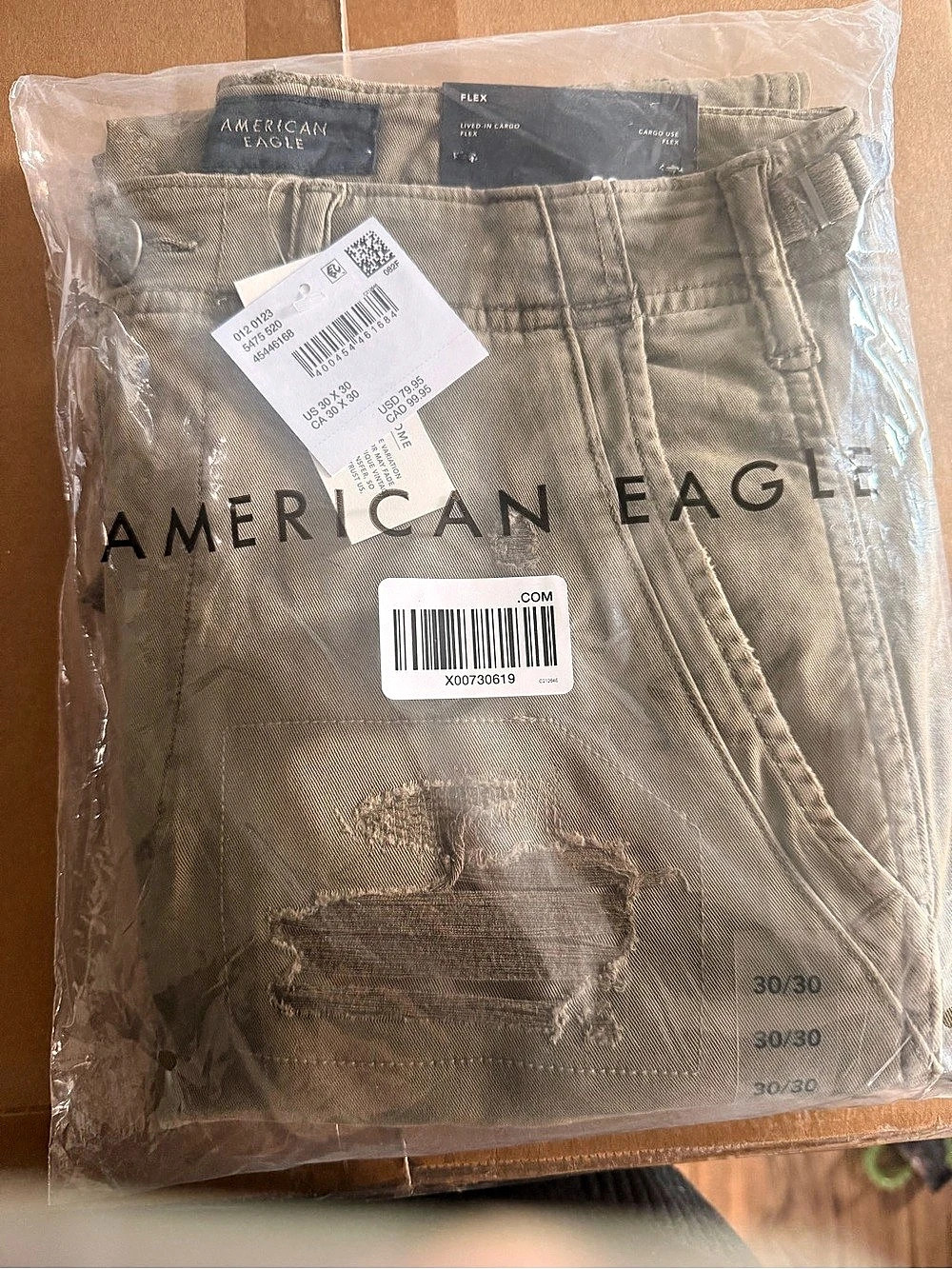 American Eagle Cargo Pants Green Waist 30 Inseam 30
